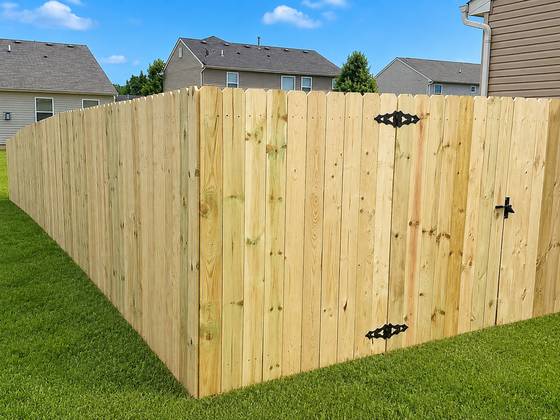 Treated pine privacy corner with gate