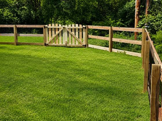 Ranch rail with matching picket gates